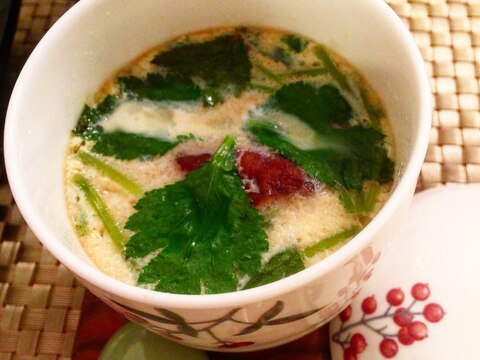 蒸し器が無くてもお鍋で簡単！プルプル海鮮茶碗蒸し